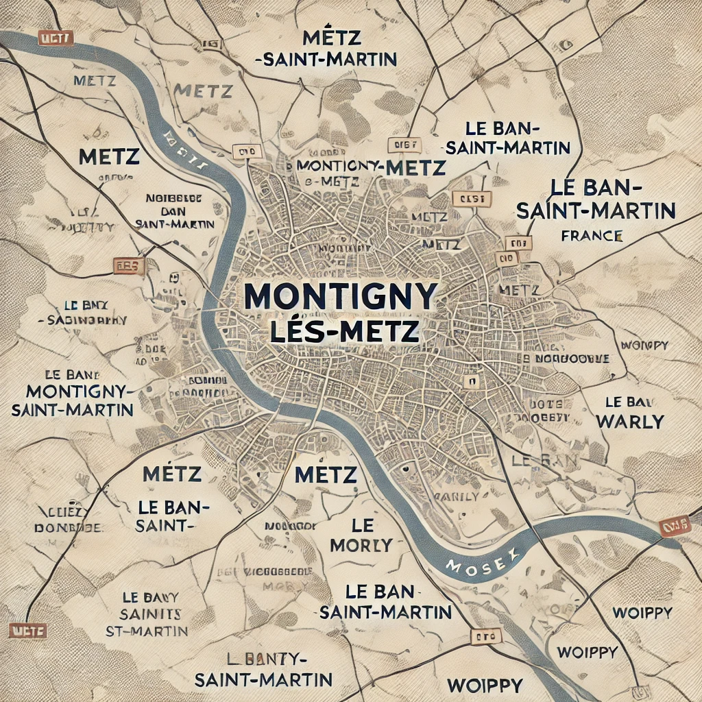 Carte Montigny-lès-Metz